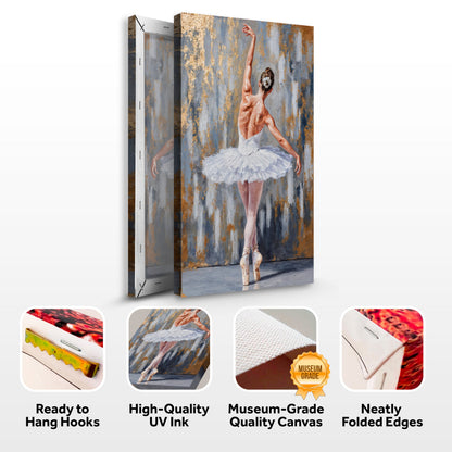 Modern Ballet Elegance Wall Art canvas triptych featuring ballerina Tailored Canvases on Tampa Home & Garden Store