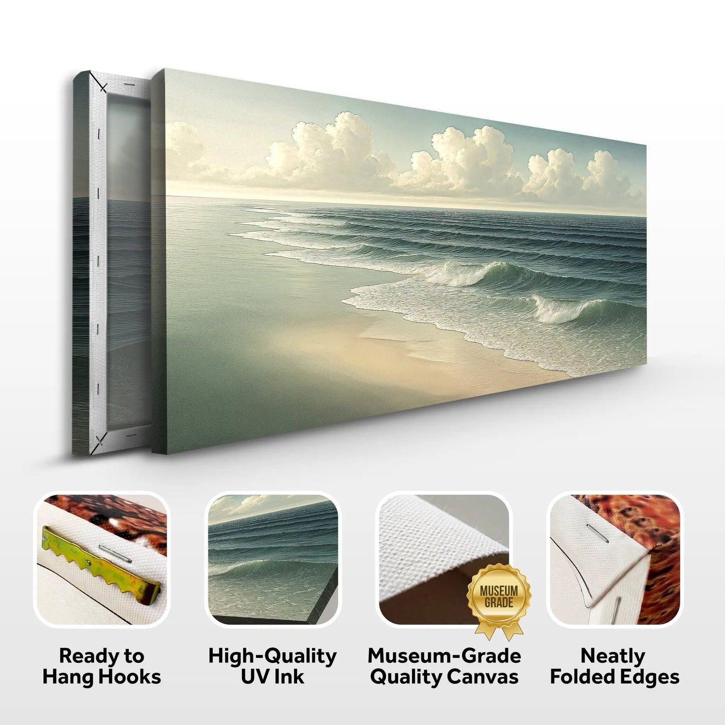 Beach Shoreline Coastal Wall Art VI canvas by Tailored Canvases; coastal ocean scene on Tampa Home & Garden Store