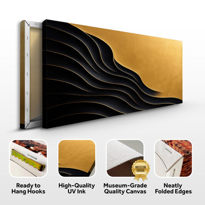 Black and gold minimalist abstract XI canvas by Tailored Canvases, premium crafting canvas on Tampa Home & Garden Store