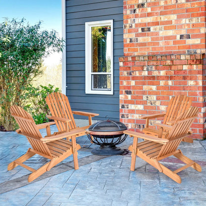 Eucalyptus Wood Foldable Outdoor Lounger Chair