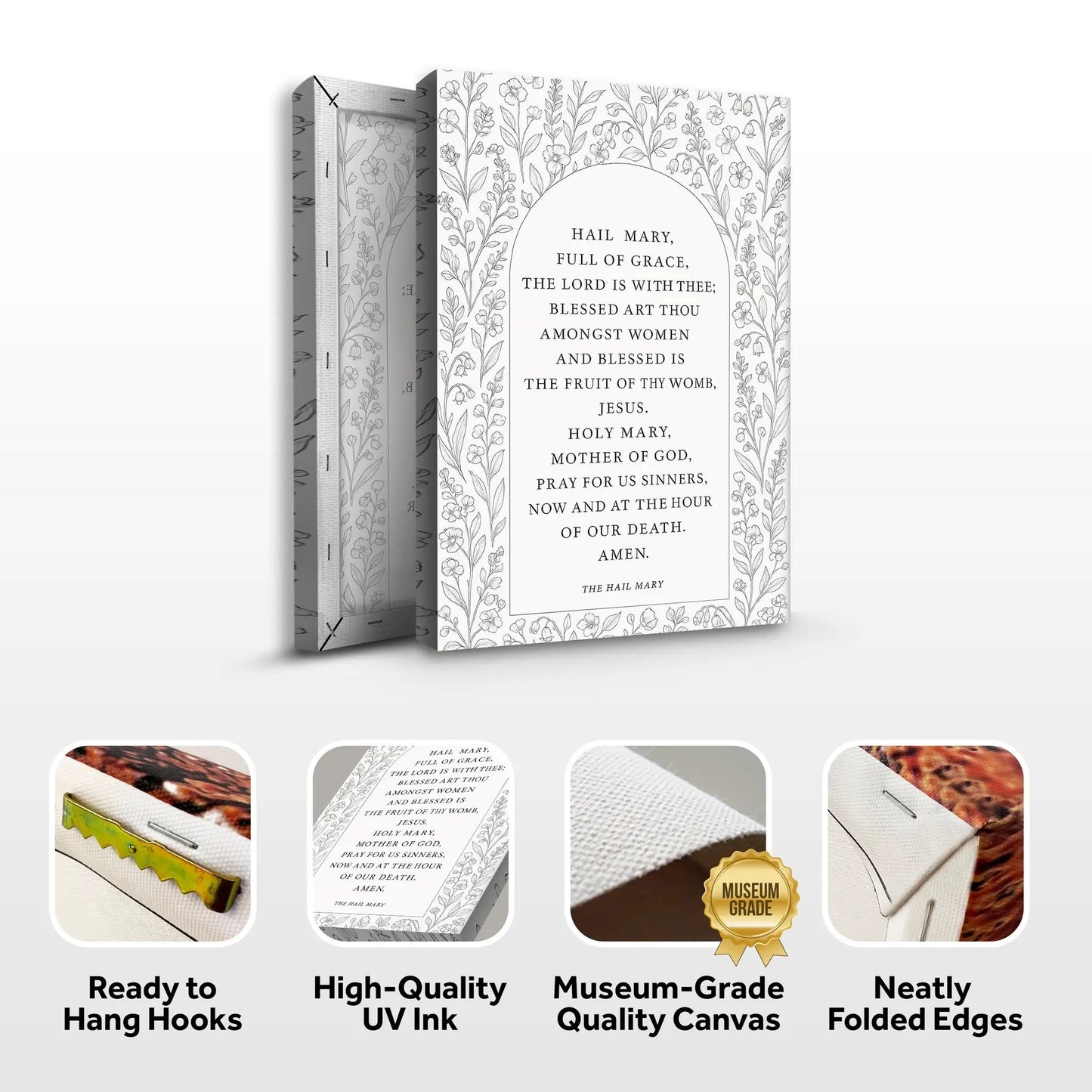 the Hail Mary Faith Sign III Canvas Wall Decor