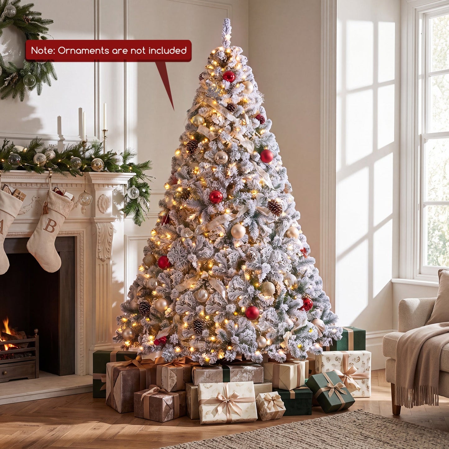 6 ft DirectDeals pencil Christmas Tree with frosted branches, RGB lights, music sync on Tampa Home & Garden Store