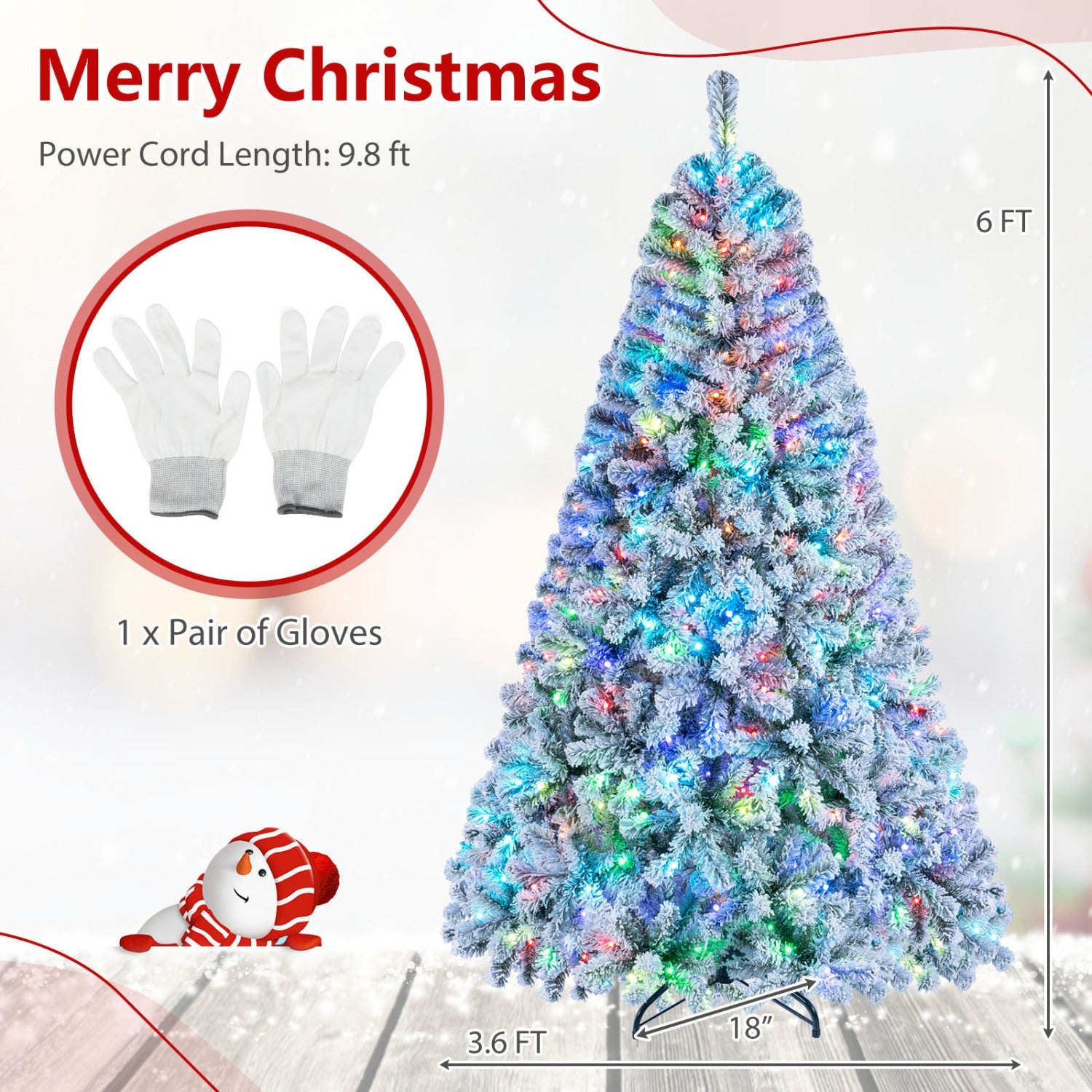 6 ft DirectDeals pencil Christmas tree with RGB lights and music sync on Tampa Home & Garden Store