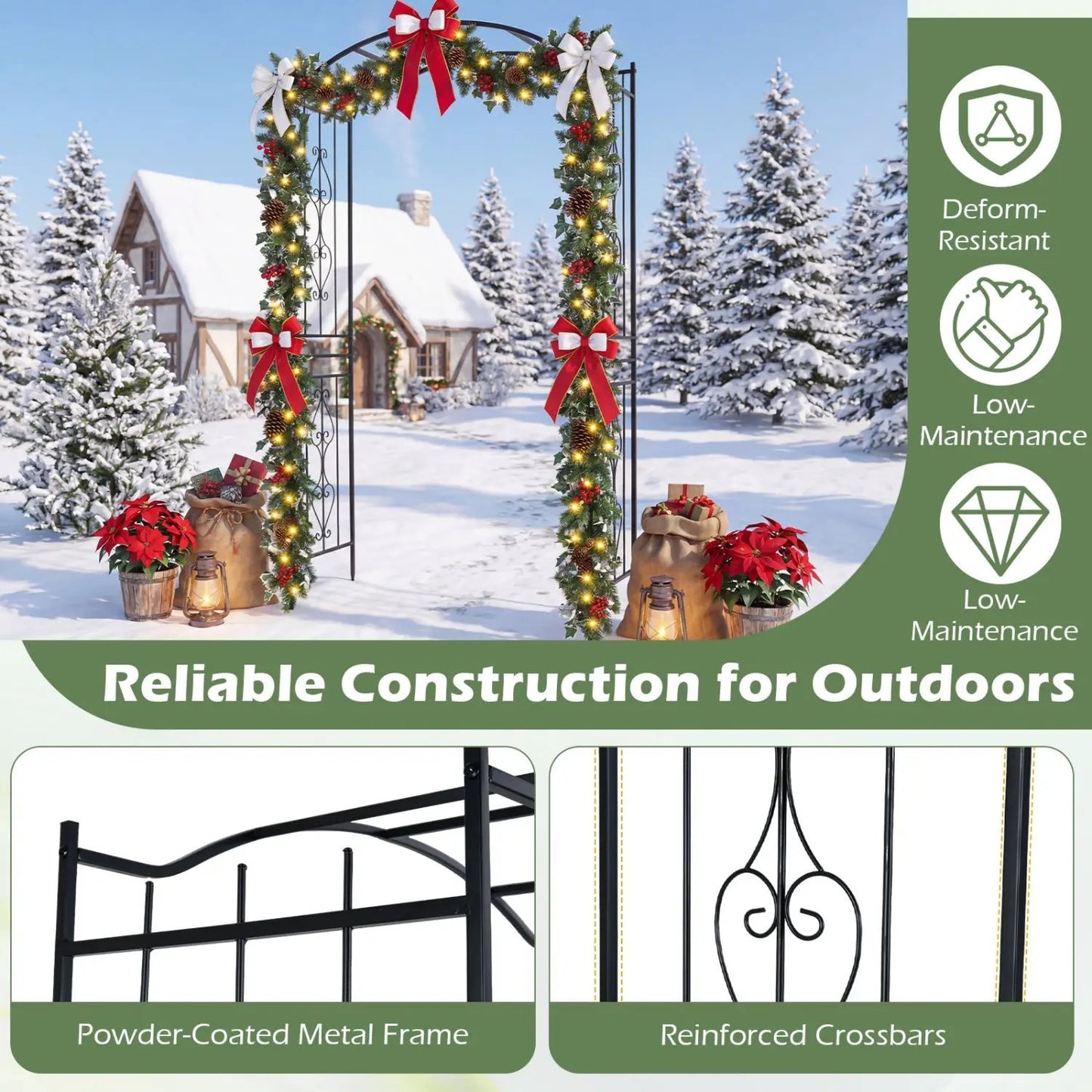 Seven and a Half Feet Garden Arbor Arch Trellis