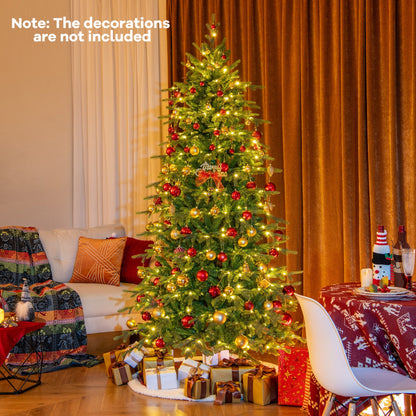 7.5 ft DirectDeals pre-lit artificial Christmas tree with warm white LED lights, green on Tampa Home & Garden Store
