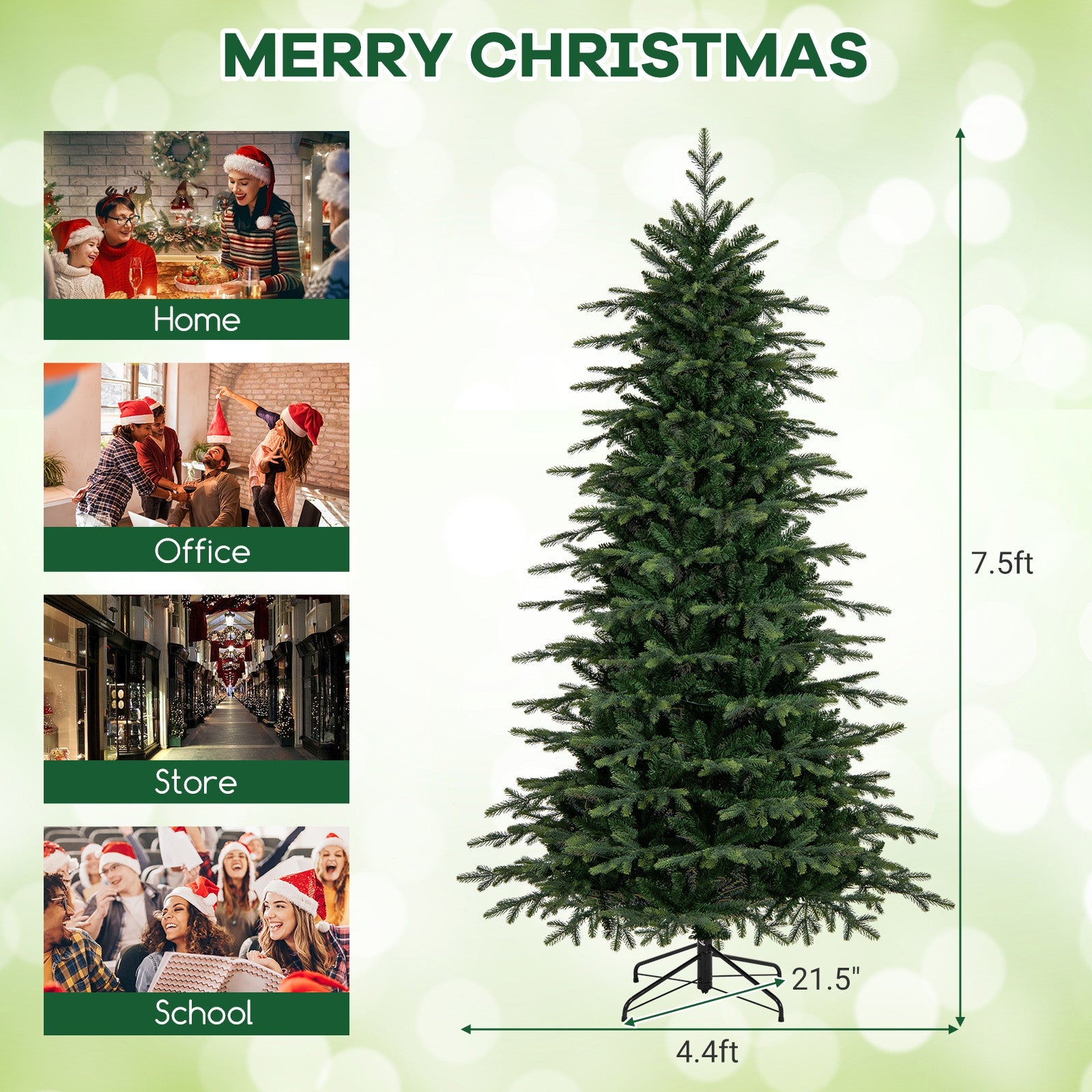 7.5 ft DirectDeals pre-lit artificial Christmas tree with warm white LED lights on Tampa Home & Garden Store