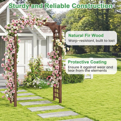 7.5 Ft Garden Arch Arbor For Climbing Plants