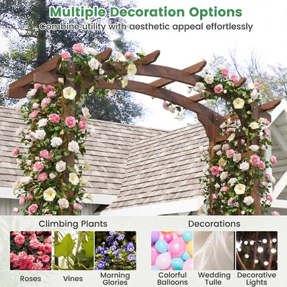 7.5 Ft Garden Arch Arbor For Climbing Plants