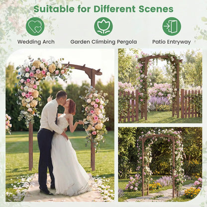7.5 Ft Garden Arch Arbor For Climbing Plants