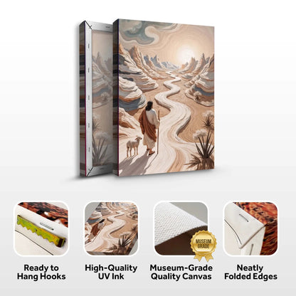 Parable Of The Lost Sheep Faith Wall Art III canvas by Tailored Canvases in warm desert hues on Tampa Home & Garden Store