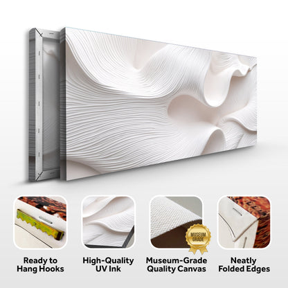 Minimalist Waves Wall Art II canvas by Tailored Canvases white textured waves on crafting canvas on Tampa Home & Garden Store