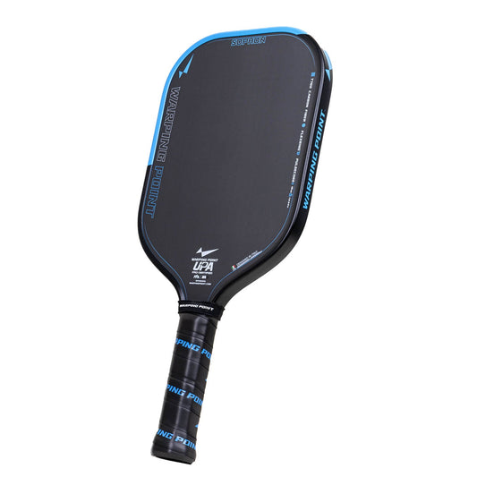 Sophon Pickleball Paddle 16mm in black with blue edging and Warping Point branding on Tampa Home & Garden Store