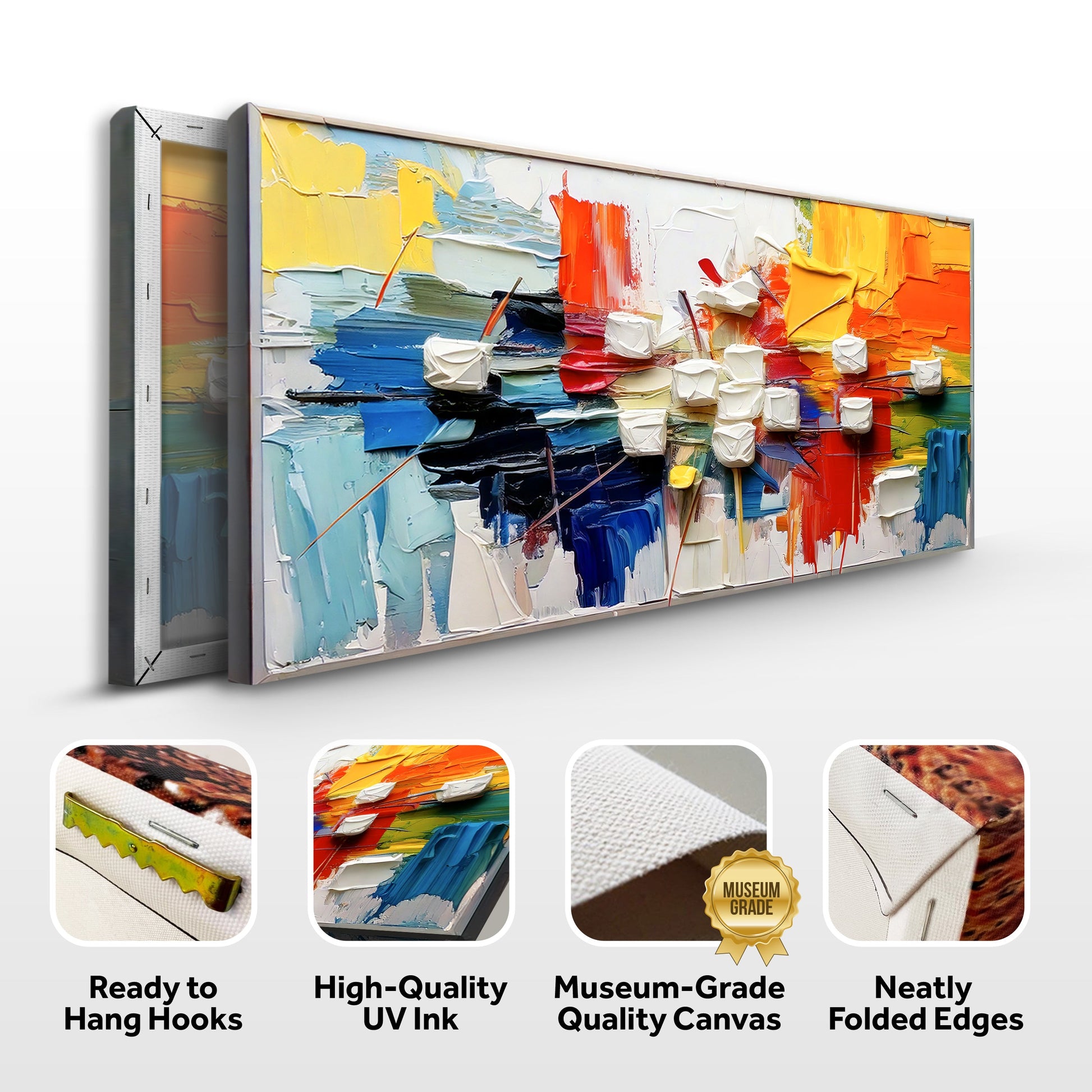 Urban Abstract Wall Art canvas by Tailored Canvases with thick impasto and bright colors on Tampa Home & Garden Store