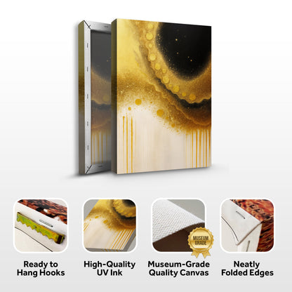 Minimalist Black and Gold Wall Art canvas by Tailored Canvases; 2-piece set on Tampa Home & Garden Store