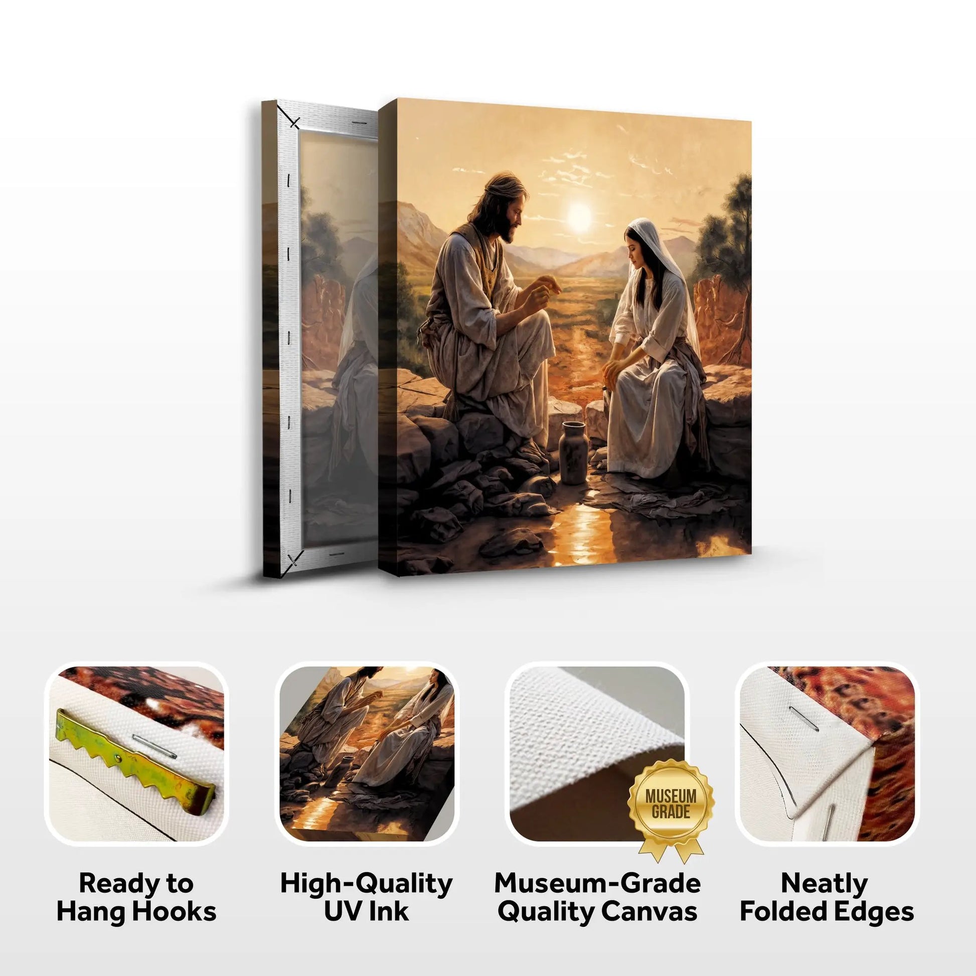Samaritan at the Well Faith Wall Art III canvas Tailored Canvases; desert scene with Jesus on Tampa Home & Garden Store