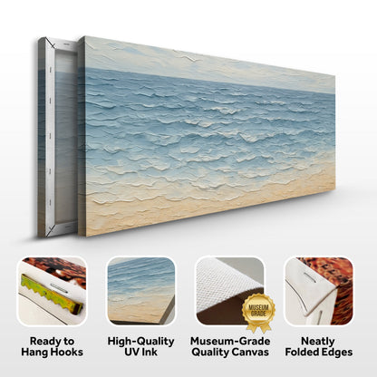 Serene Ocean Wave Coastal Wall Art VI canvas by Tailored Canvases, textured blue ocean seascape on Tampa Home & Garden Store