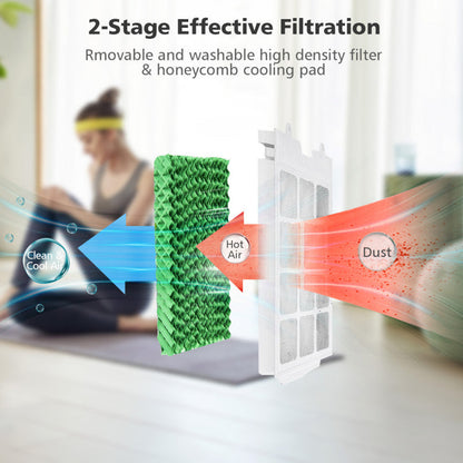 Enfriador de aire 3 en 1: ventilador y humidificador con control remoto