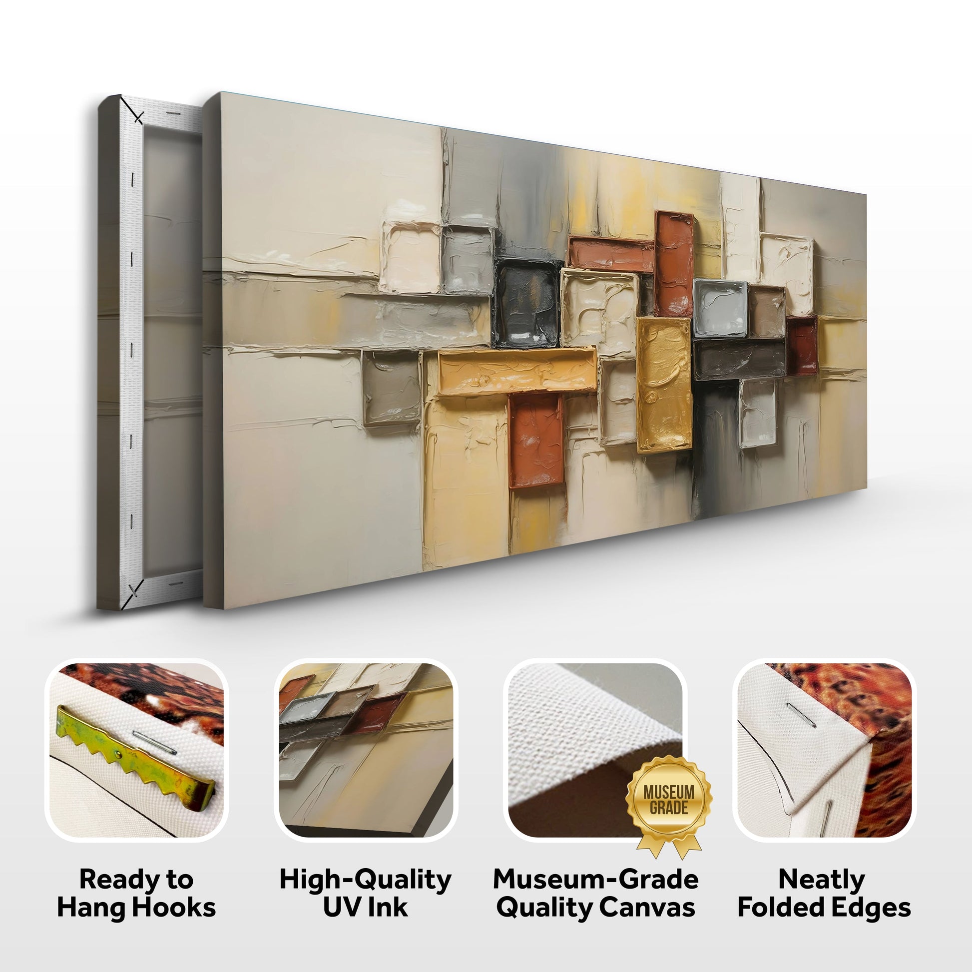 Shape Pattern Minimalist Abstract Wall Art canvas Tailored Canvases with blocks on Tampa Home & Garden Store