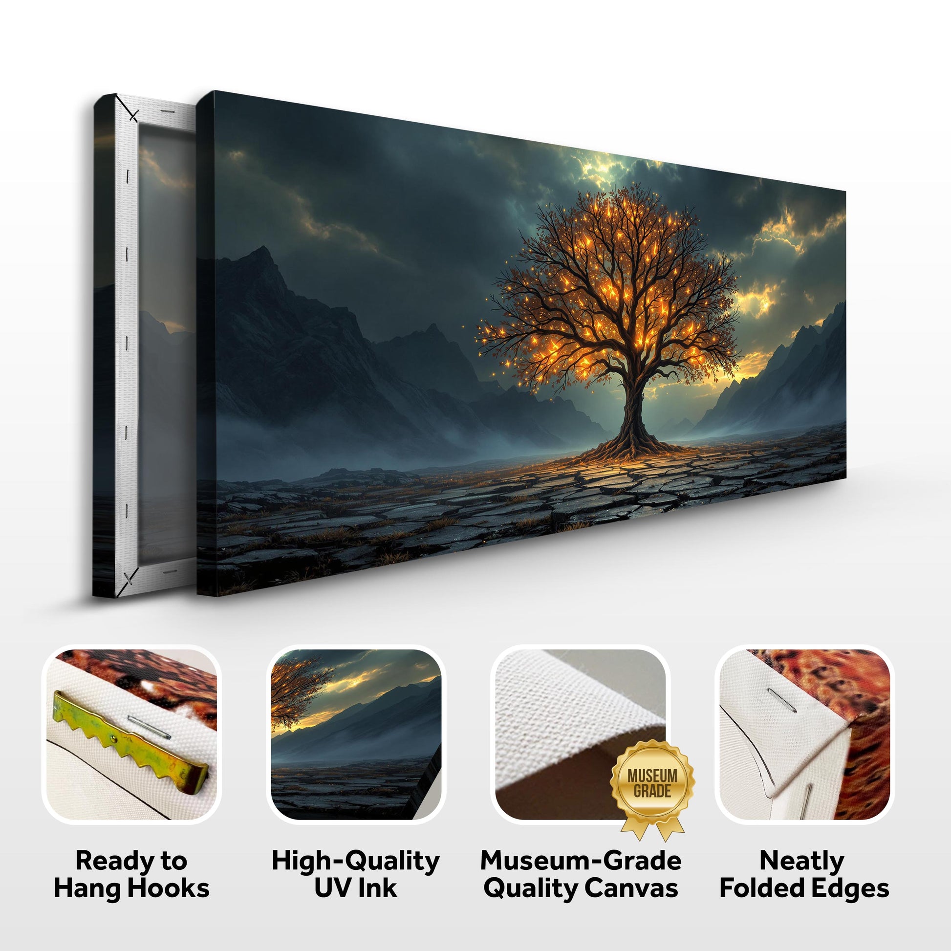 Burning Bush Faith Wall Art XI crafting canvas by Tailored Canvases, fiery leaves on Tampa Home & Garden Store