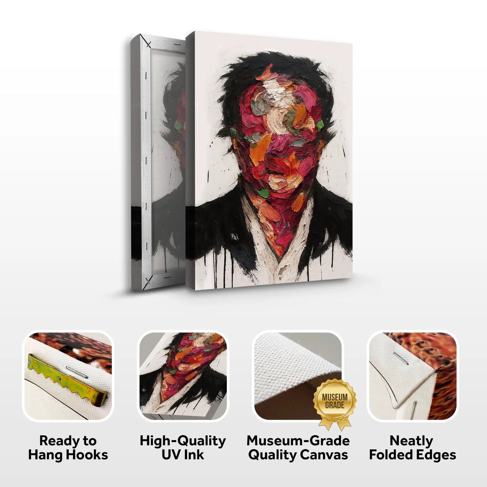 Petals of Identity Wall Art Canvas by Tailored Canvases, abstract colorful portrait on Tampa Home & Garden Store