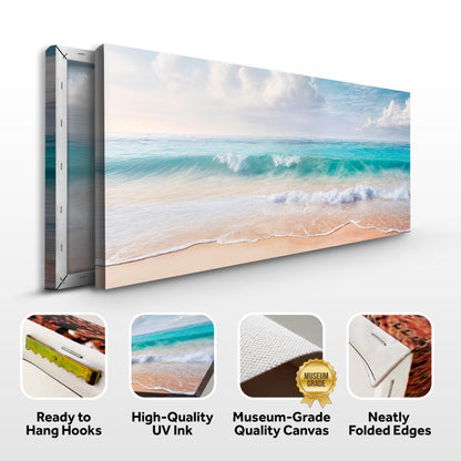 Serene Ocean Wave Coastal Wall Art XII canvas by Tailored Canvases in coastal blue tones on Tampa Home & Garden Store