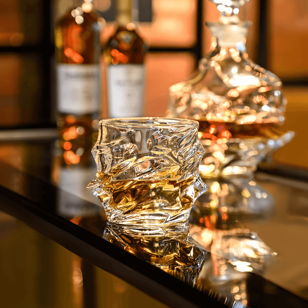 Handcrafted Storm and the Crystal Whisky Glass