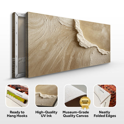 Minimalist Wall Art VII canvas by Tailored Canvases, beige textured abstract panel on Tampa Home & Garden Store