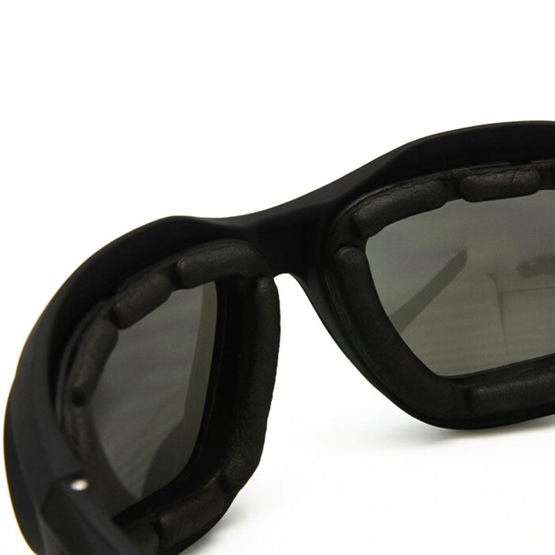 Polarized motorcycle sunglasses UV400 by BikerZoneZ, black frame with dark lenses on Tampa Home & Garden Store