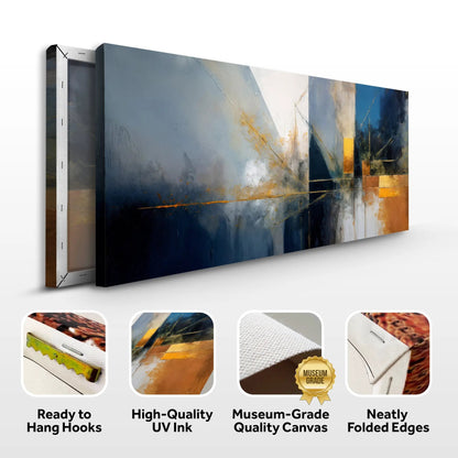 Abstract Geometric Lines Wall Art III canvas by Tailored Canvases in blue gray tones on Tampa Home & Garden Store