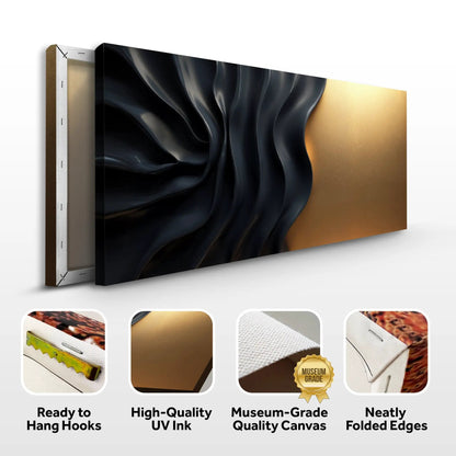 Black and Gold Minimalist Abstract XIII Wall Sign
