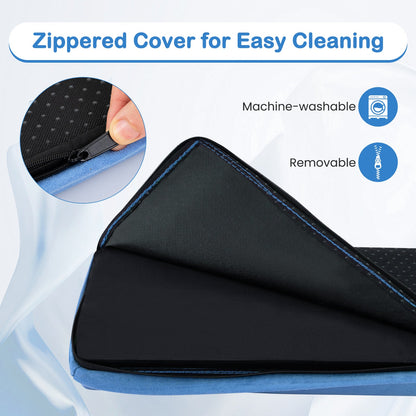 7 FT Folding Balance Beam with Removable Suede Cover and Non-slip Bottom