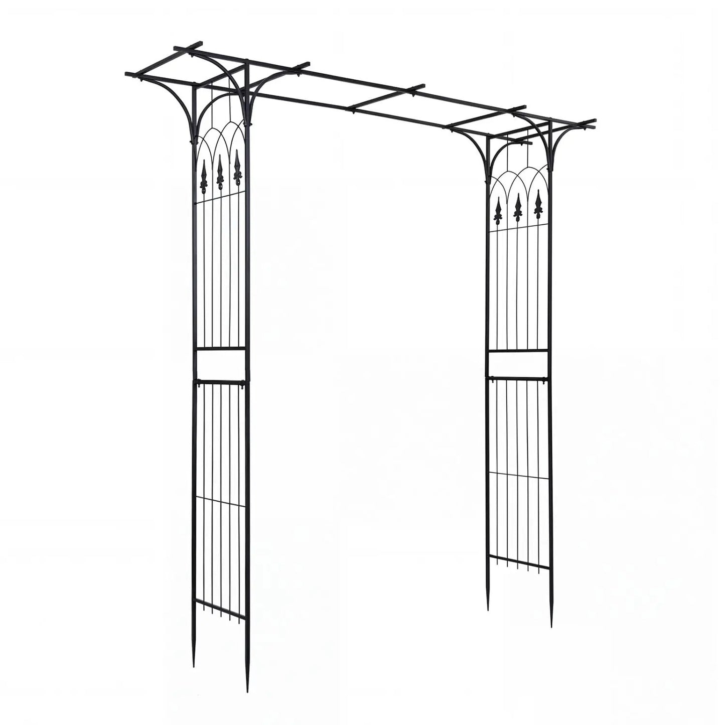 7 Ft Garden Arch Arbor with Flat Top Design