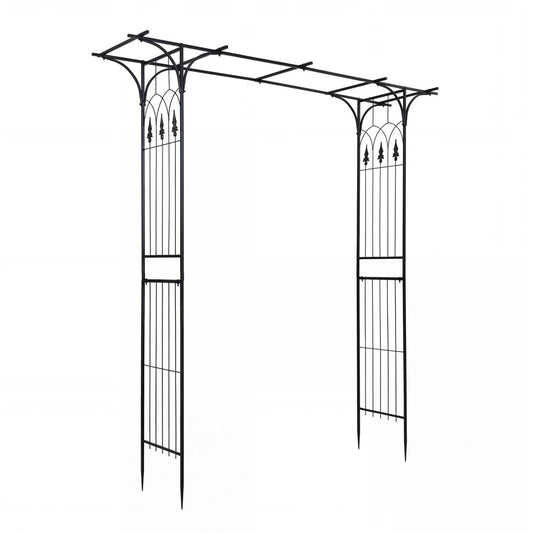 7 Ft Garden Arch Arbor with Flat Top Design