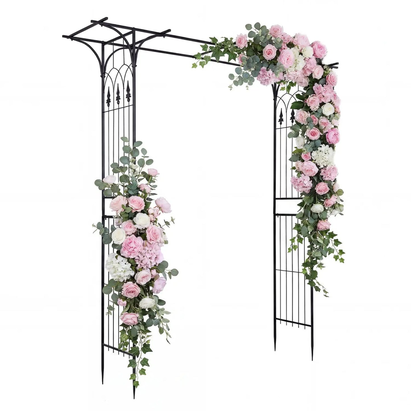 7 Ft Garden Arch Arbor with Flat Top Design