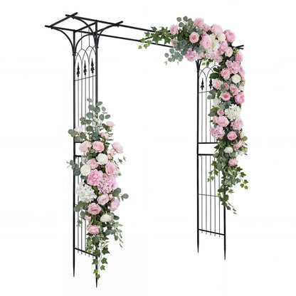 7 Ft Garden Arch Arbor with Flat Top Design