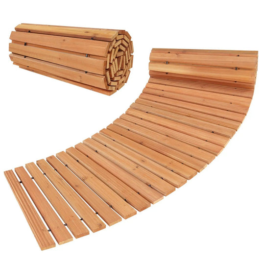 Wooden Garden Pathway 7 ft With Anti Slip Surface