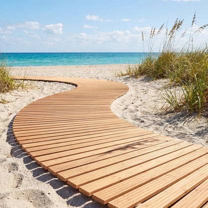 Wooden Garden Pathway 7 ft With Anti Slip Surface