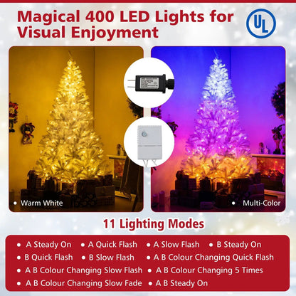 Six Ft Prelit Christmas Tree With 11 Light Modes