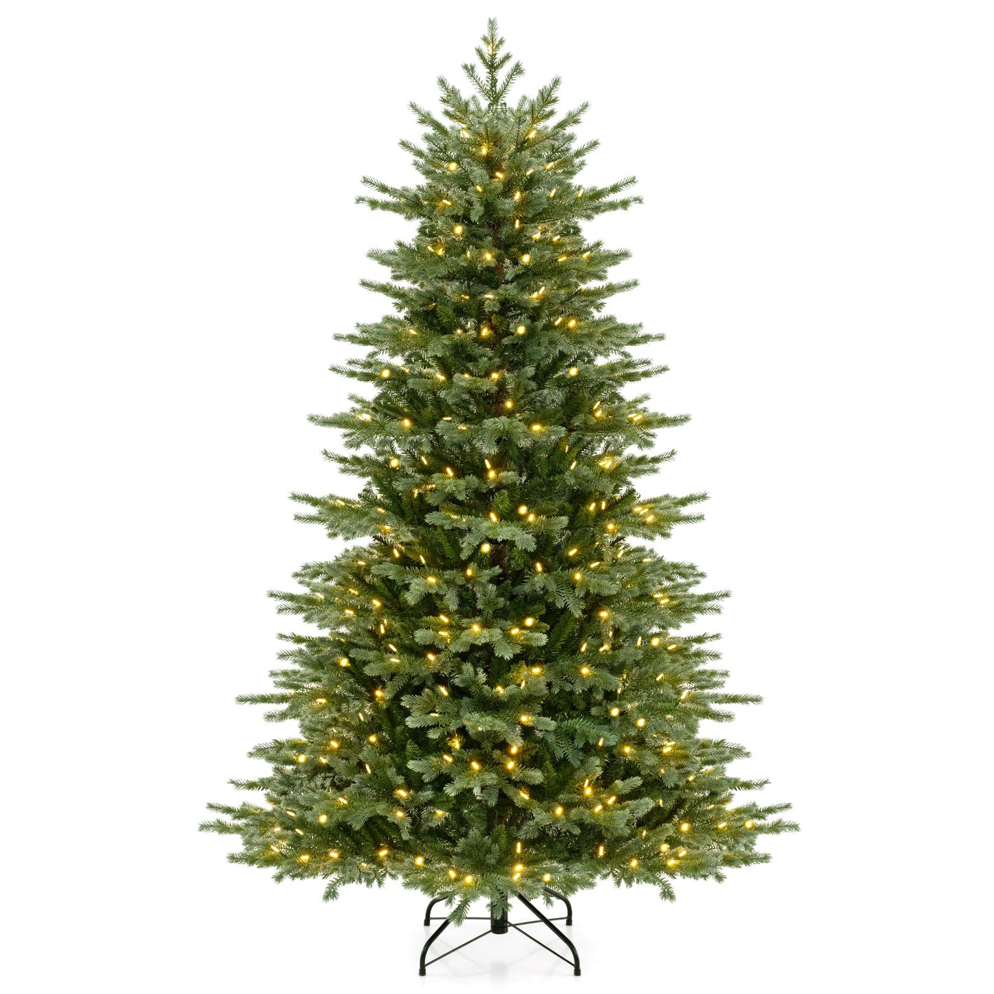 DirectDeals 5/6/7 ft artificial Christmas tree with lush PVC needles and warm white LED lights on Tampa Home & Garden Store