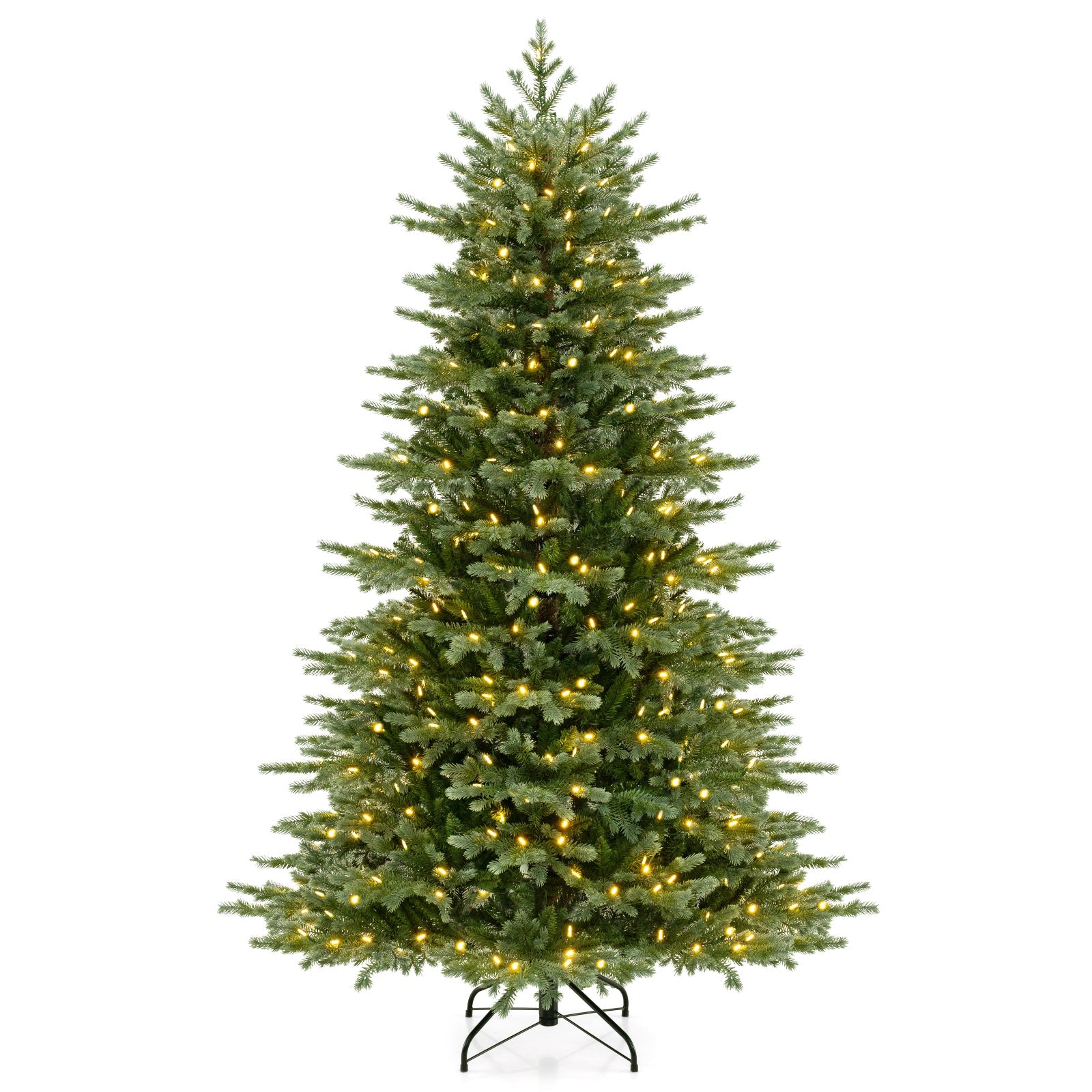 DirectDeals 5/6/7 ft artificial Christmas tree with lush PVC needles and warm white LED lights on Tampa Home & Garden Store