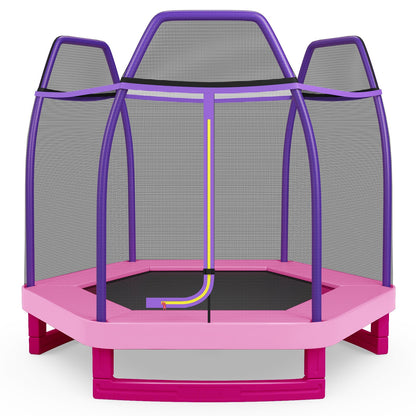 7 Feet Kids Recreational Bounce Jumper Trampoline-Blue
