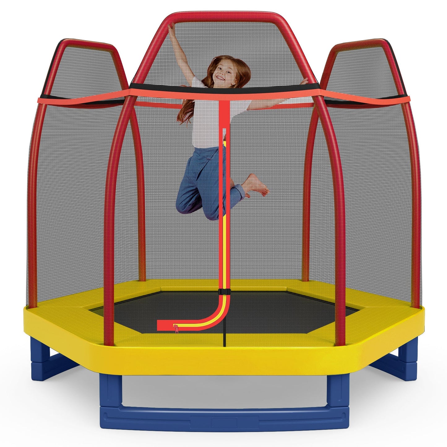 7 Feet Kids Recreational Bounce Jumper Trampoline-Blue