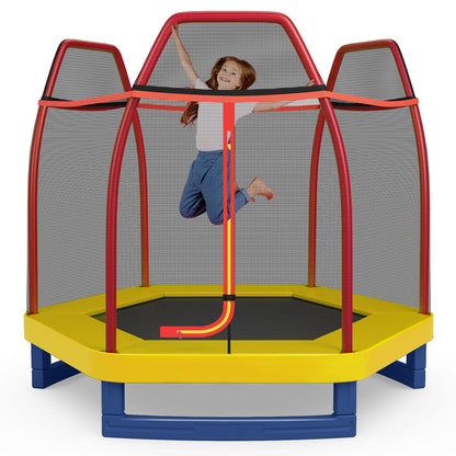 7 Feet Kids Recreational Bounce Jumper Trampoline-Blue