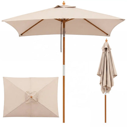 Rectangular Patio Umbrella 7ft Adjustable Tilt
