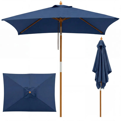 Rectangular Patio Umbrella 7ft Adjustable Tilt