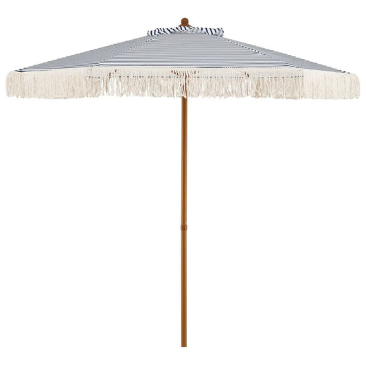 Boho Fringe Patio Umbrella with Tassel Canopy