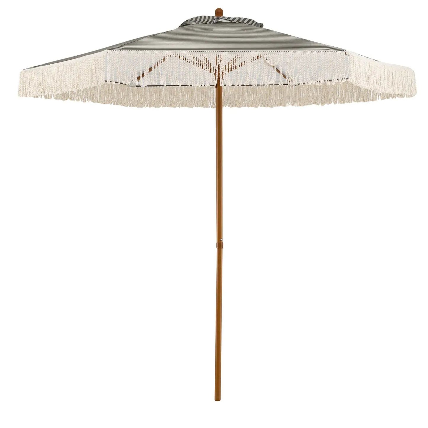 Boho Fringe Patio Umbrella with Tassel Canopy