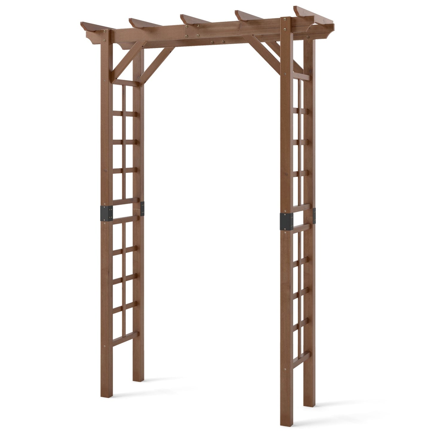 7 Ft Garden Arch Wooden Arbor for Climbing Plants