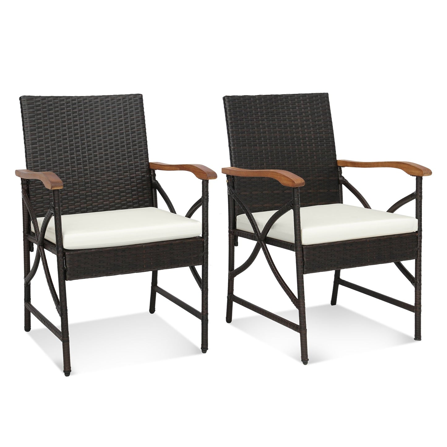 Juego de comedor para exteriores de 5/7 piezas con mesa de madera de acacia - 6 piezas +