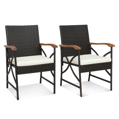 Juego de comedor para exteriores de 5/7 piezas con mesa de madera de acacia - 6 piezas +